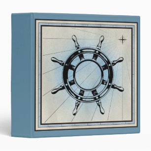 Vintage Nautical Ship's Wheel for Navigation Binder