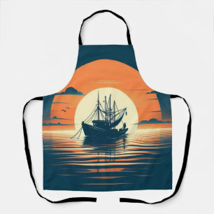 Vintage/Nautical shrimp/fishing Apron