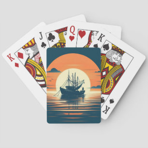 Vintage/Nautical shrimp/fishing Playing Cards