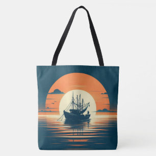 Vintage/Nautical shrimp/fishing  Tote Bag