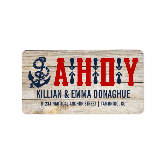 Vintage Nautical Wedding Labels (Front)