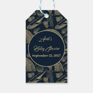 Vintage Nautical Whale Blue Gift Tags