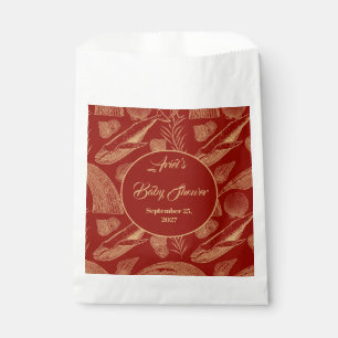 Vintage Nautical Whale Red Baby Shower Favour Bag