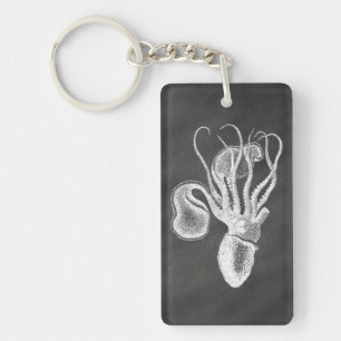 Vintage Nautilus Octopus Squid Looking Ocean Thing Keychain