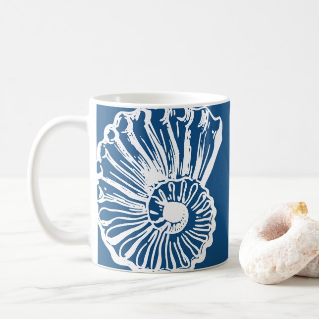 Vintage Nautilus Sea Shell Mug (With Donut)