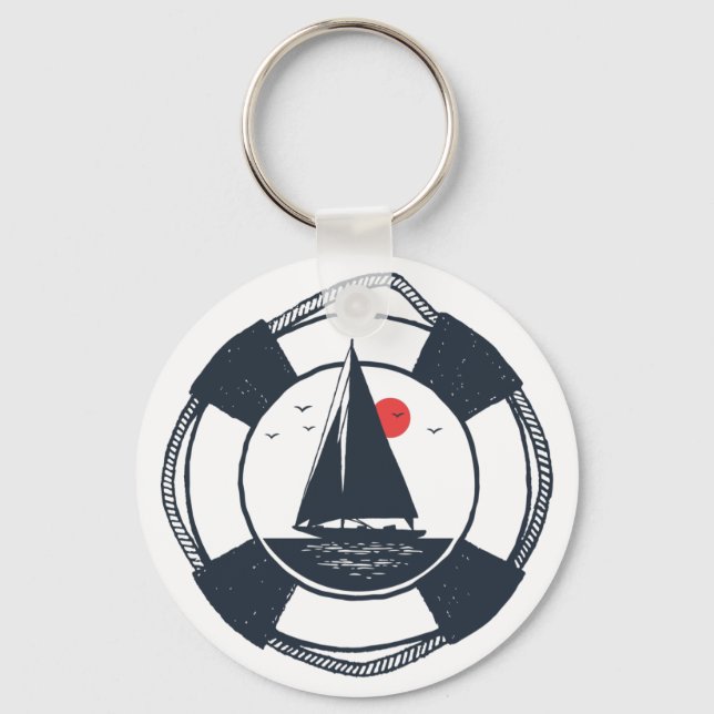 Vintage Nave Saling Keychain (Front)