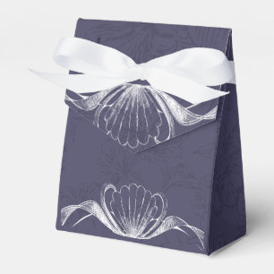 Vintage Navy Blue Floral Favour Boxes