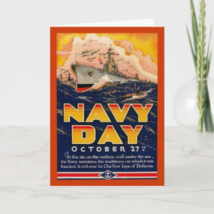 Vintage Navy Day Card