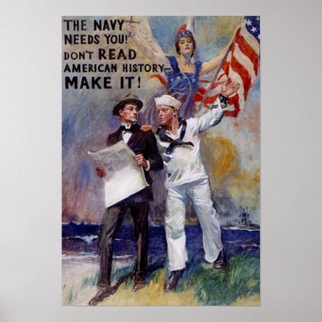 Vintage Navy Recruit Poster (Front)