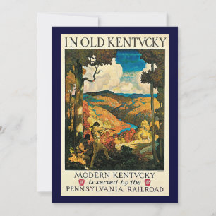 Vintage NC Wyeth Travel Poster, In Old Kentucky