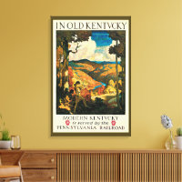 Vintage NC Wyeth Travel Poster, In Old Kentucky