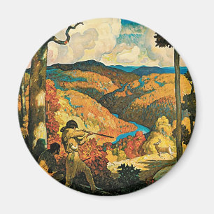 Vintage NC Wyeth Travel Poster, In Old Kentucky Magnet