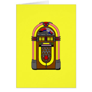 Vintage Neat-o Jukebox Retro Party Card