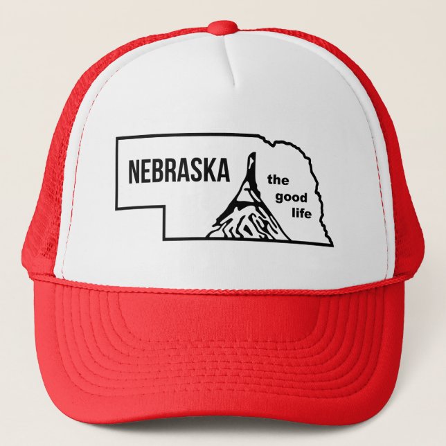 Vintage Nebraska Good Life Mudflap Hat (Front)