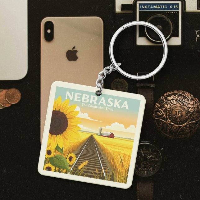 Vintage Nebraska Keychain (Creator Uploaded)