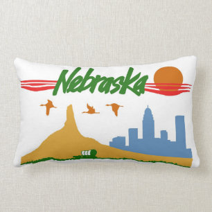 Vintage Nebraska Pillow