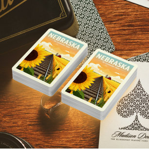 Vintage Nebraska Playing Cards