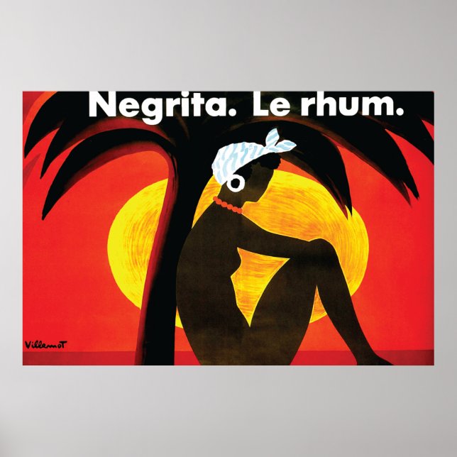 Vintage Negrita Le Rhum by Villemot Poster (Front)