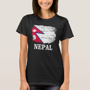 Vintage Nepal Flag For Nepalese   T-Shirt