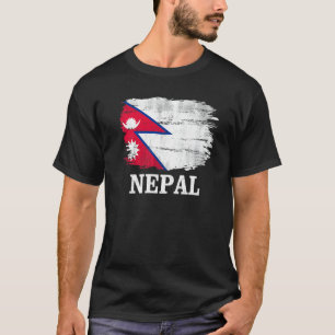 Vintage Nepal Flag For Nepalese T-Shirt