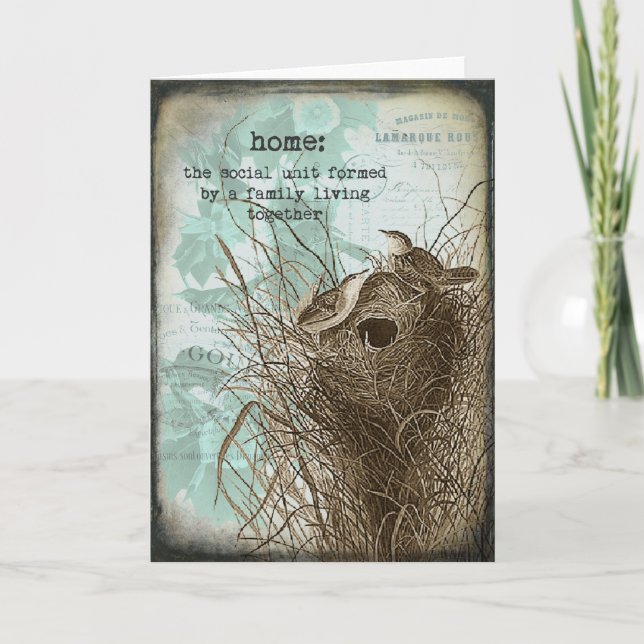 Vintage Nest Greeting Card (Front)