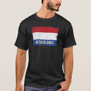 Vintage Netherlands Flag Heritage Dutch Roots T-Shirt