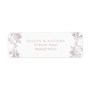 Vintage Neutral Classic Wedding Return Address