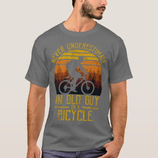 Vintage Never Underestimate An Old Guy On A Bicycl T-Shirt