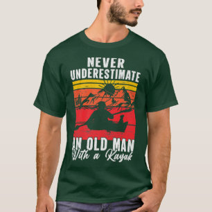 Vintage Never Underestimate An Old Man With A Kaya T-Shirt