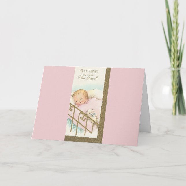 Vintage "New Arrival" Baby Card (Front)