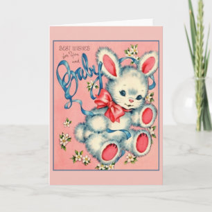 Vintage New Baby Greeting Card