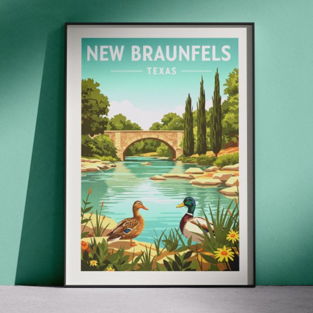 Vintage New Braunfels Texas Poster (Creator Uploaded)