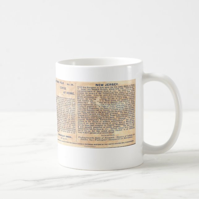 Vintage New Jersey History Mug (Right)