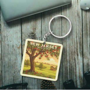 Vintage New Jersey Keychain