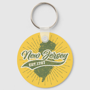 Vintage New Jersey Keychain