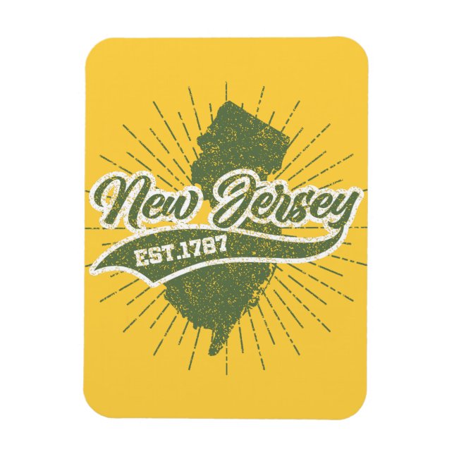 Vintage New Jersey Magnet (Vertical)