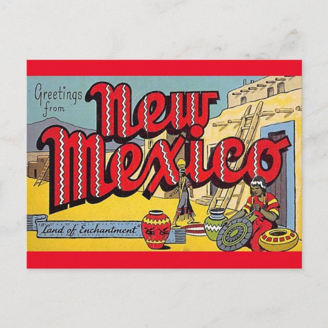 Vintage New Mexico Greeting Postcard (Front)