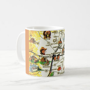 Vintage New Mexico Map  Coffee Mug