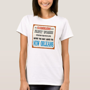 Vintage New Orleans Gamblers Poster T-Shirt