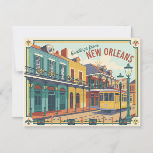 Vintage New Orleans Postcard Greetings from