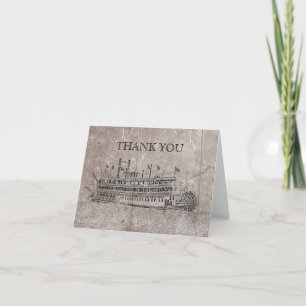 Vintage New Orleans Stern Wheeler Thank You Note Card