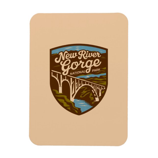 Vintage New River Gorge National Park Magnet (Vertical)