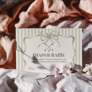 Vintage New to the Club Golf Baby Shower Diaper Enclosure Card