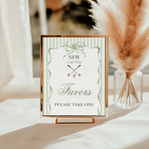 Vintage New to the Club Golf Baby Shower Favor Poster