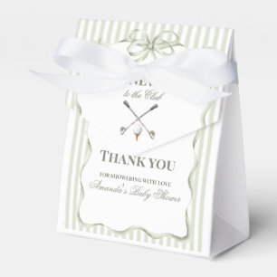 Vintage New to the Club Neutral Golf Baby Shower Favor Box