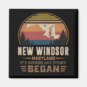 Vintage New Windsor Maryland Hometown My Story Beg Magnet