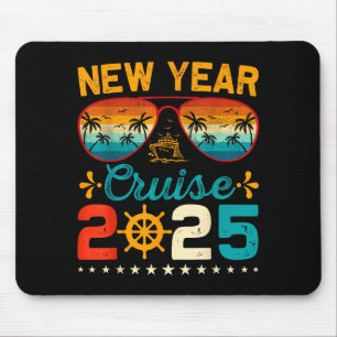 Vintage New Year Cruise 2025 Family Matching Nye C Mouse Pad
