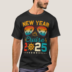 Vintage New Year Cruise 2025 Family Matching Nye C T-Shirt