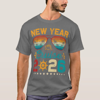 Vintage New Year Cruise 2026 Family Matching NYE C T-Shirt