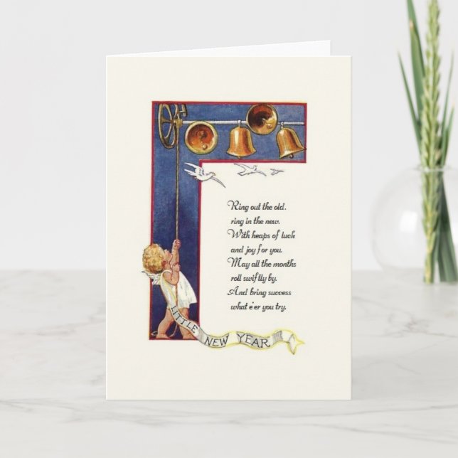 Vintage New Year Greeting Card (Front)
